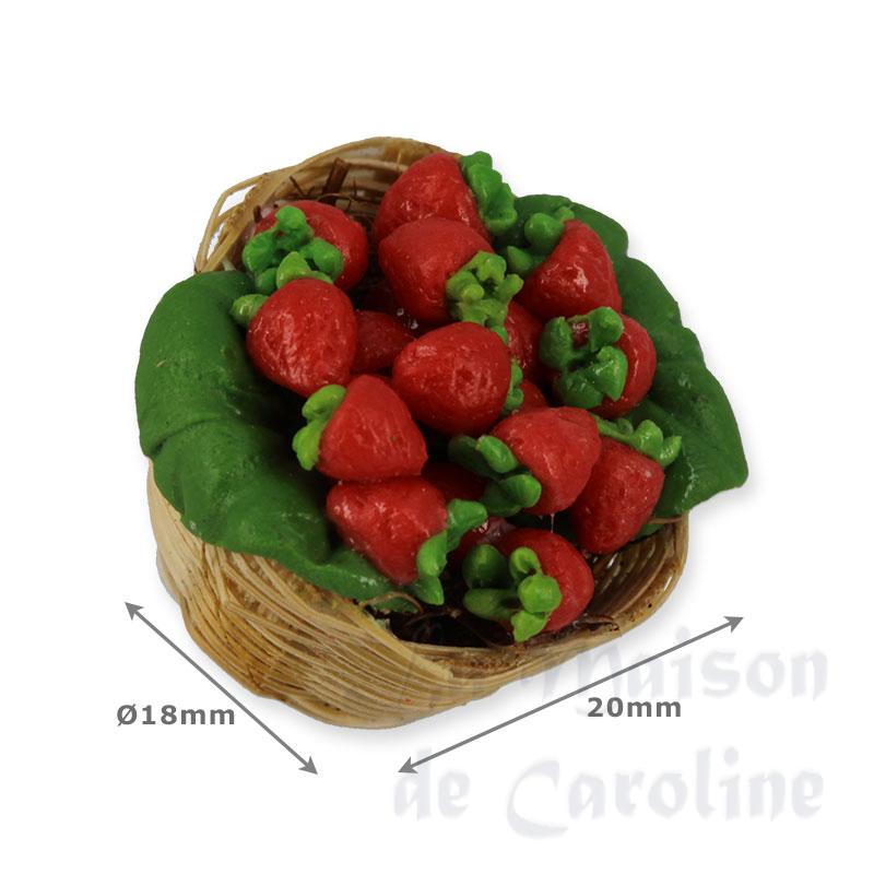 strawberry in basket miniature 1:12 Bilder 1