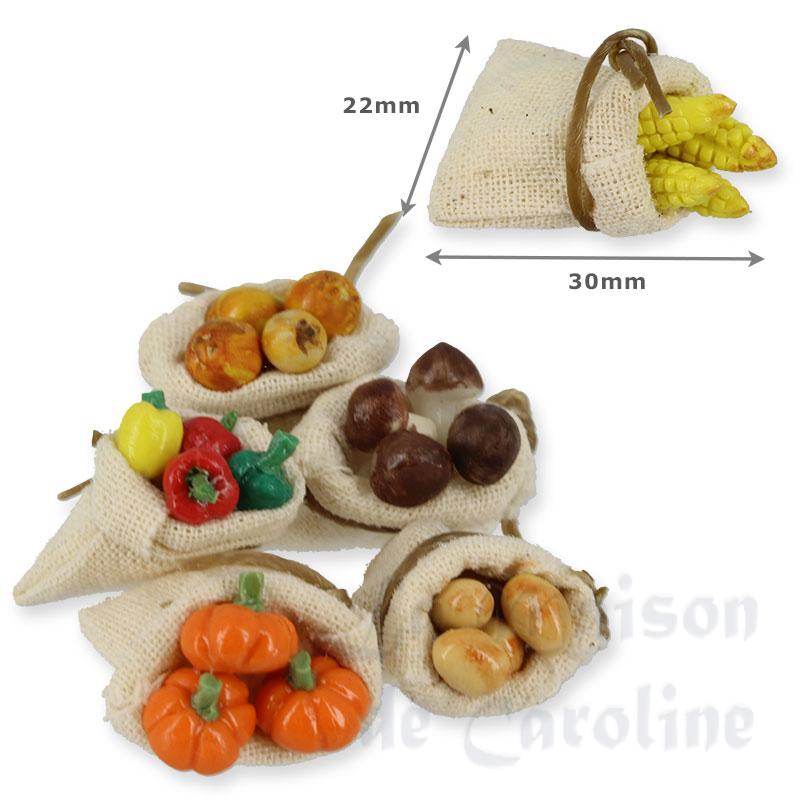 vegetable bag assorted 1pc miniature 1:12 Bilder 1