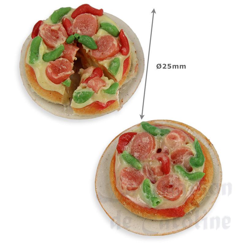 pizza on plate miniature 1:12 Bilder 1