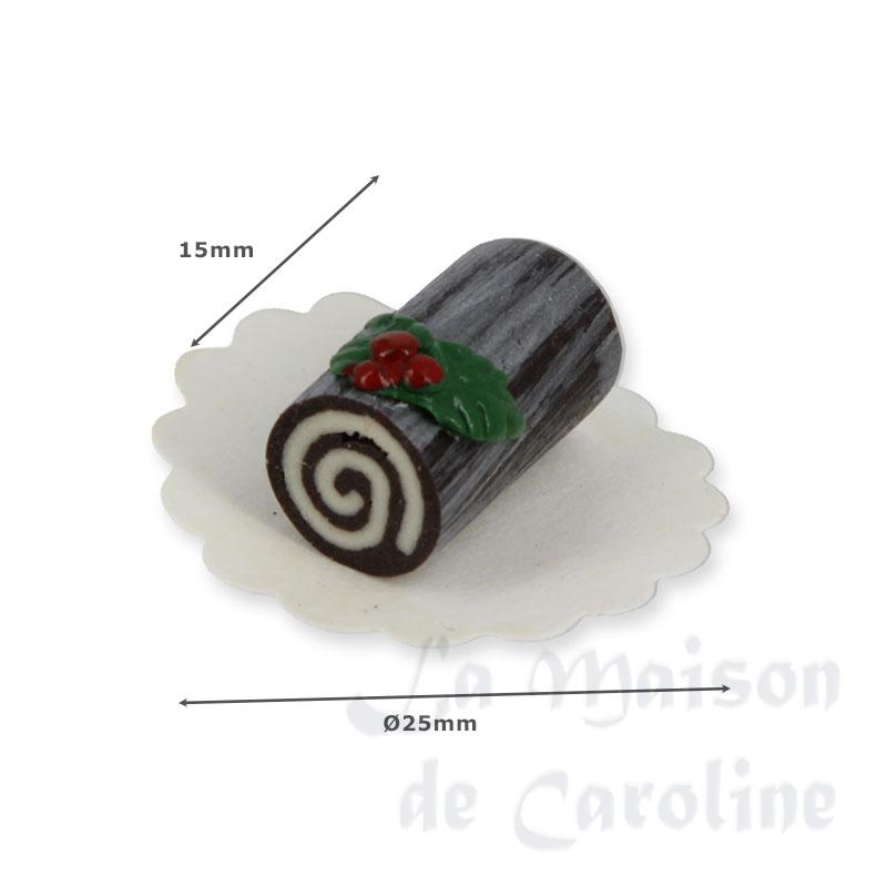 chocolate yule log miniature 1:12 Bilder 1
