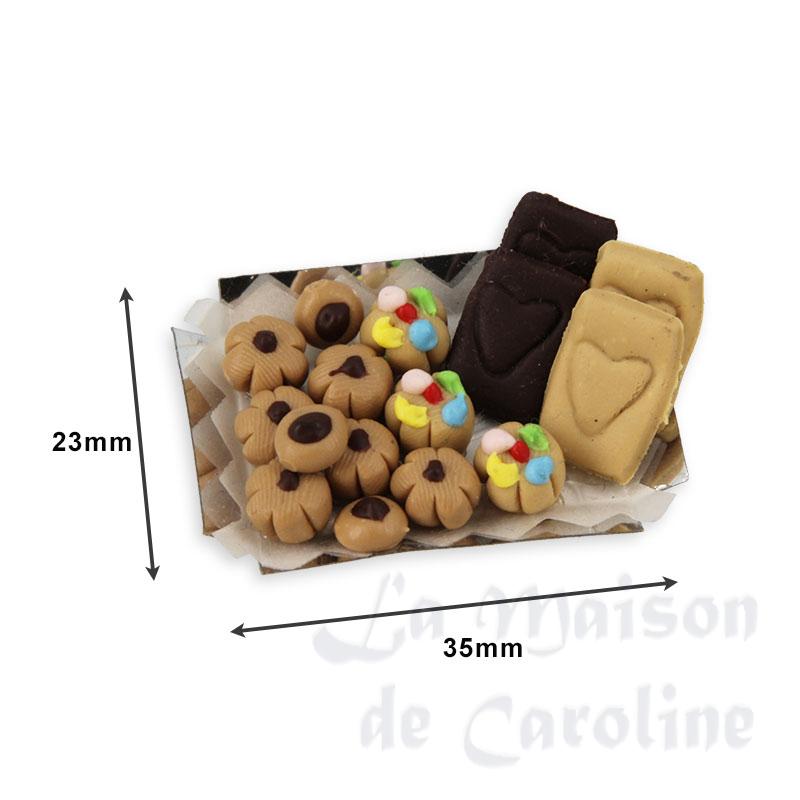 chocolate biscuit tray miniature 1:12 Bilder 1