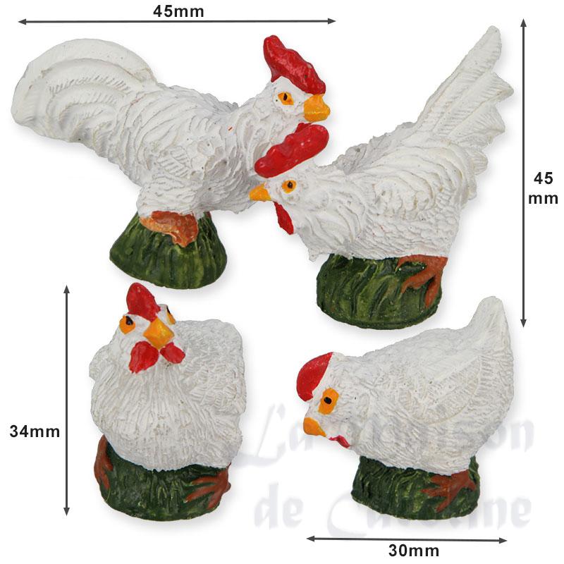 cocks + hens ass. 1 pc miniature 1:12 Bilder 1