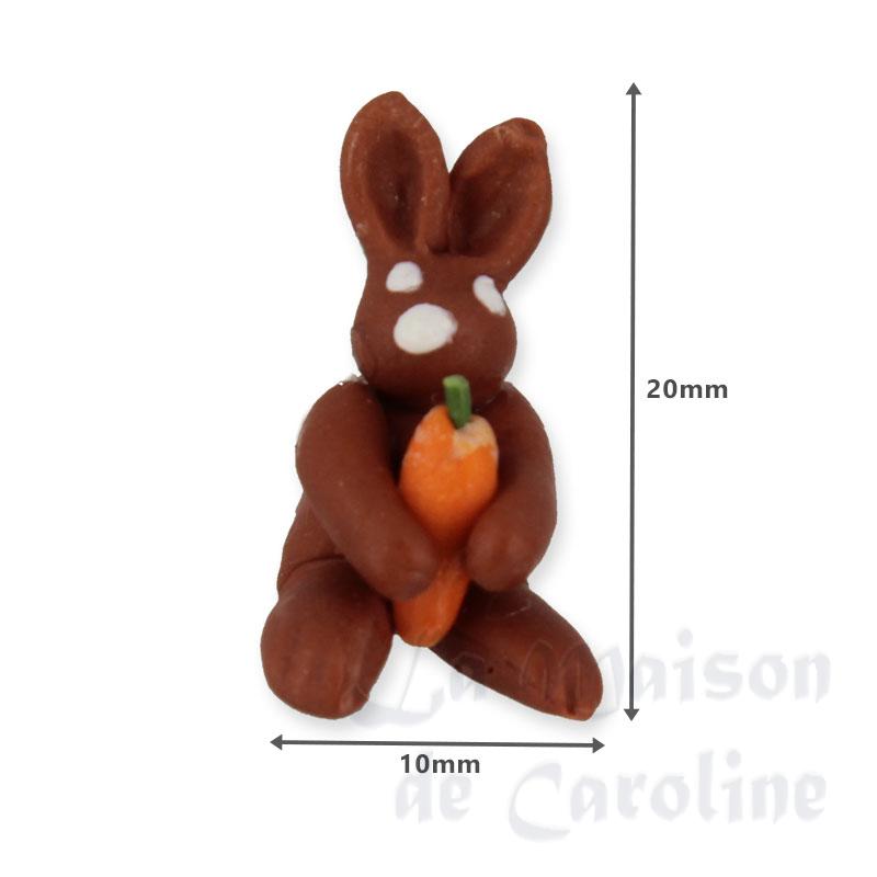 mini cholocate bunny w.carot miniature 1:12 Bilder 1