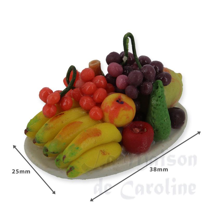 mixed fruits plate miniature 1:12 Bilder 1