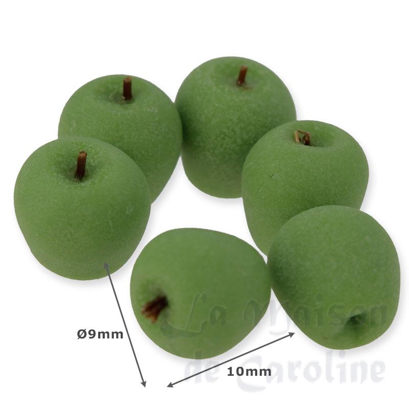 green apple x6 /6 miniature 1:12 Bilder 1