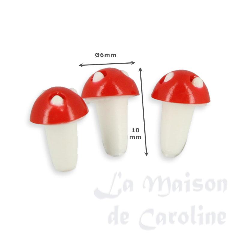 3 red mushrooms with white dots miniature 1:12 Bilder 1