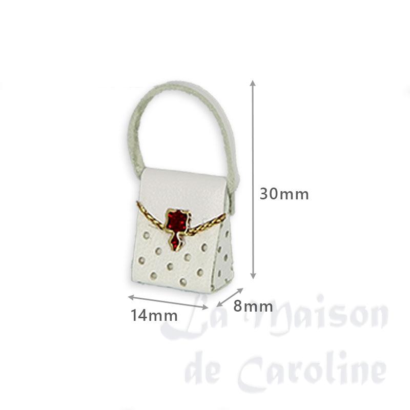 handbag triangle white miniature 1:12 Bilder 1