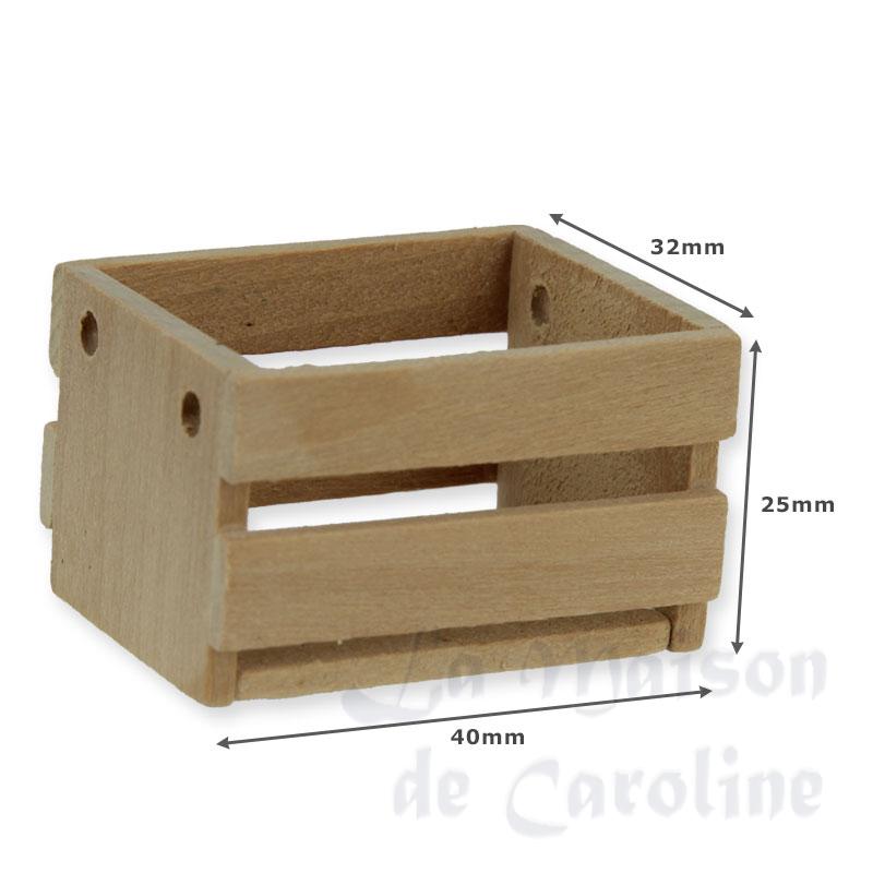 wooden box empty w/o handles miniature 1:12 Bilder 1