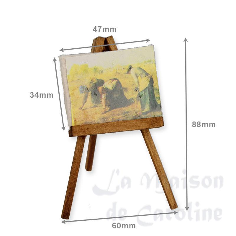 easel with canva miniature 1:12 Bilder 1