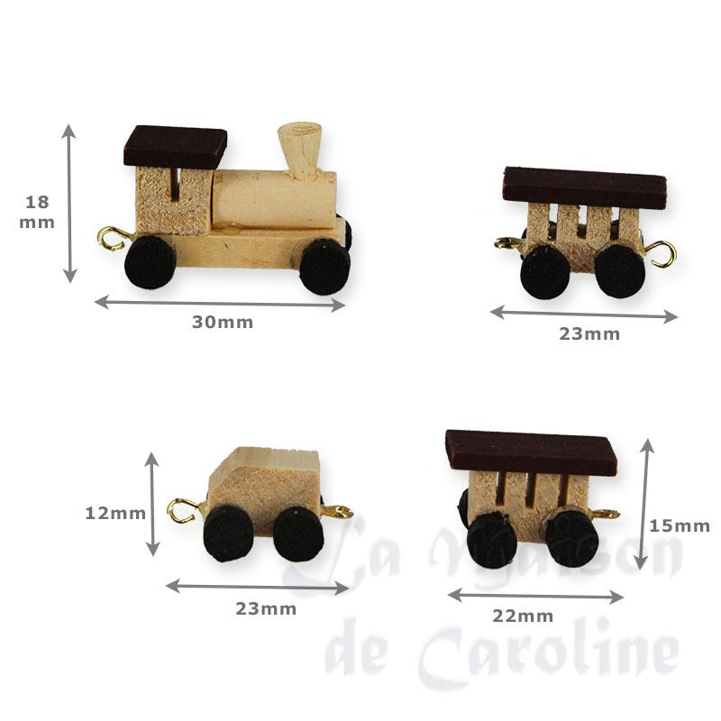 train natural wood miniature 1:12 Bilder 1