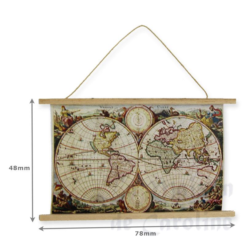 ancient map Miniature 1:12 photo 2
