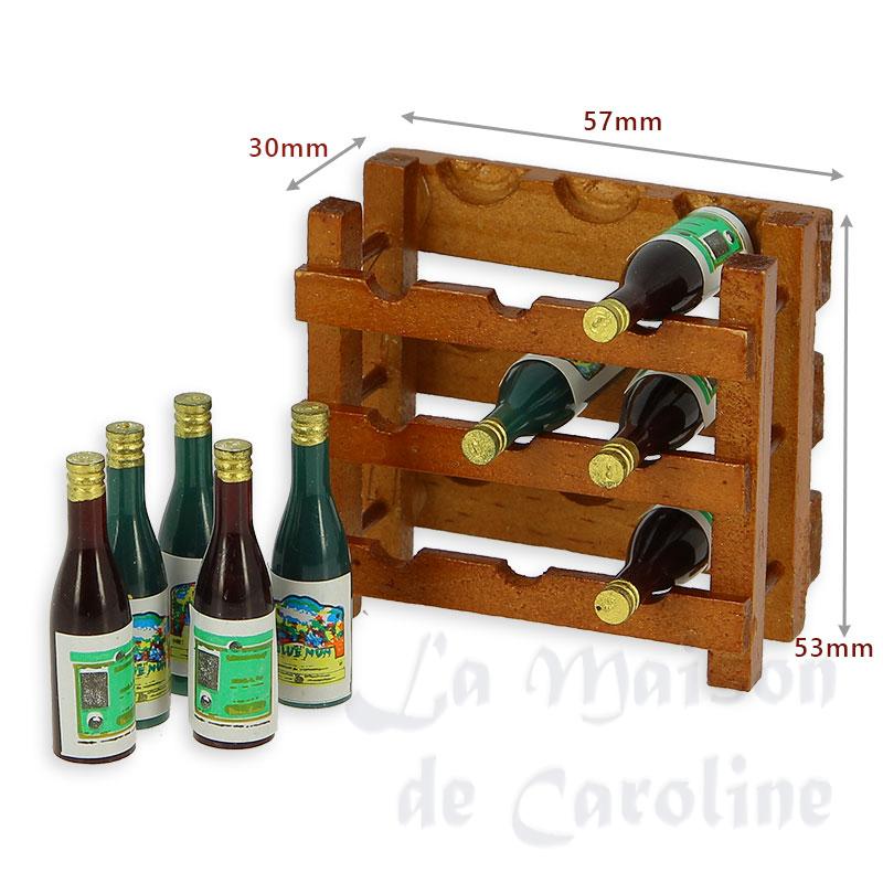 bottle stand w/9 bottles miniature 1:12 Bilder 1