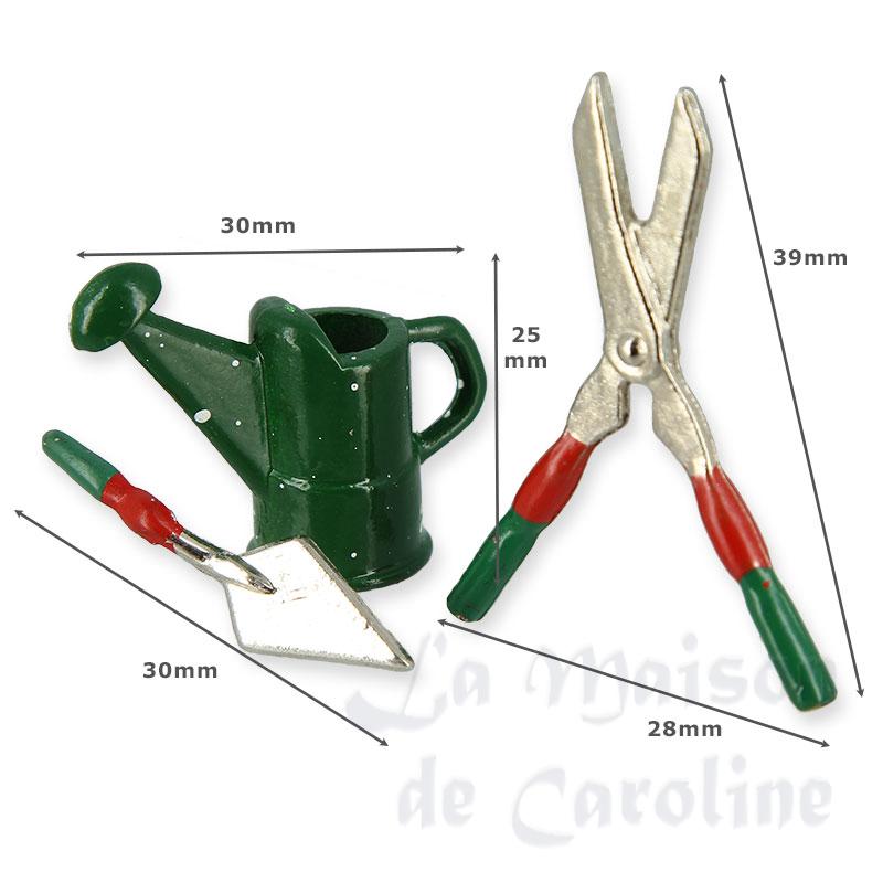 3 green garden tools miniature 1:12 Bilder 1