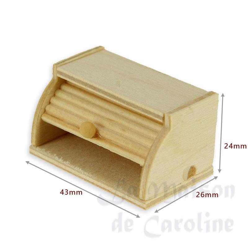 wood bread box miniature 1:12 Bilder 1