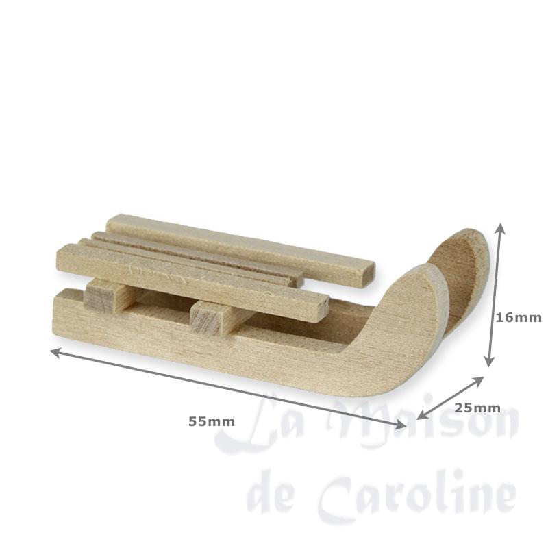 wooden sledge miniature 1:12 Bilder 1