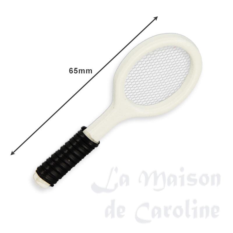 tennis racket white miniature 1:12 Bilder 1