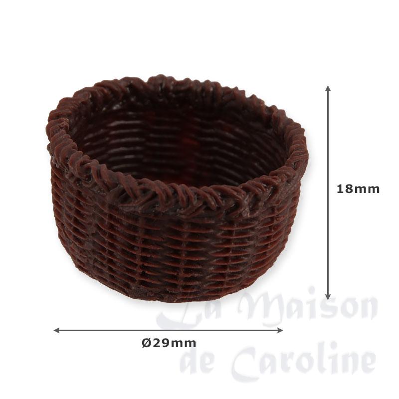 brown basket miniature 1:12 Bilder 1