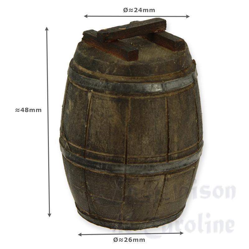 medium barrel w/tap (glued) miniature 1:12 Bilder 1