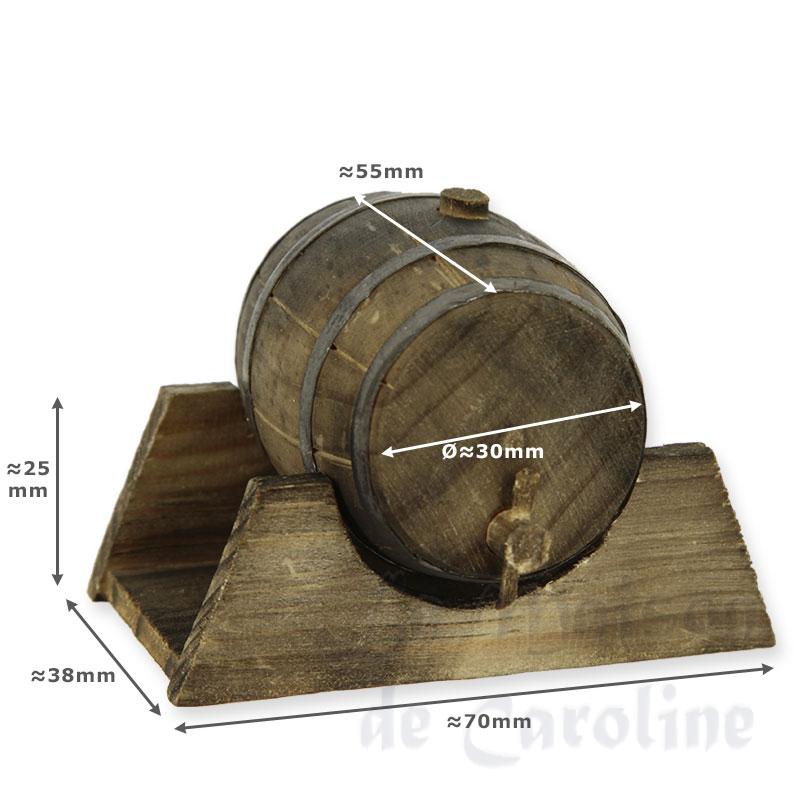 beer barrel with base and peg miniature 1:12 Bilder 1