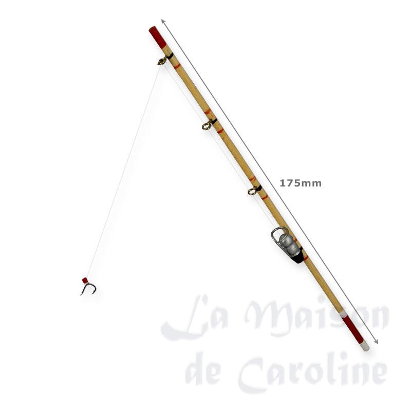wooden fishing rodd miniature 1:12 Bilder 1