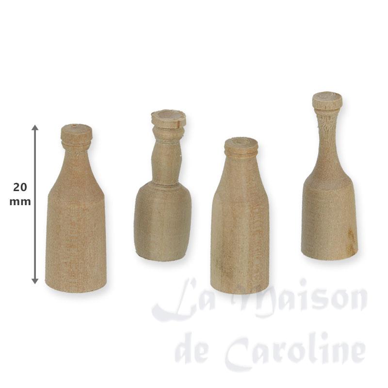 wooden bottle, different finishes miniature 1:12 Bilder 1