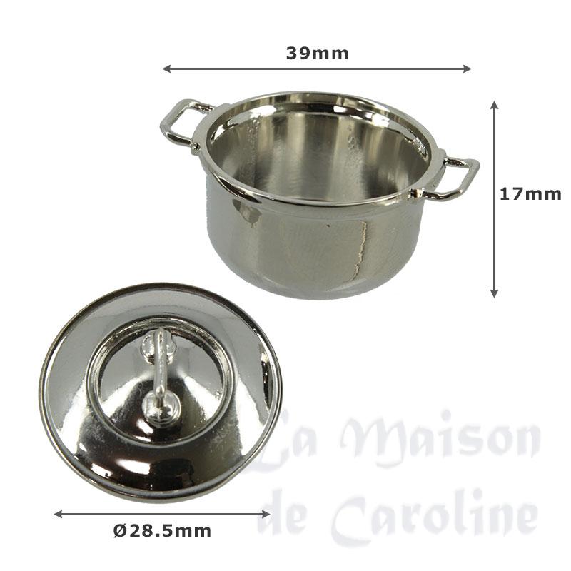 chromed stewpot miniature 1:12 Bilder 1