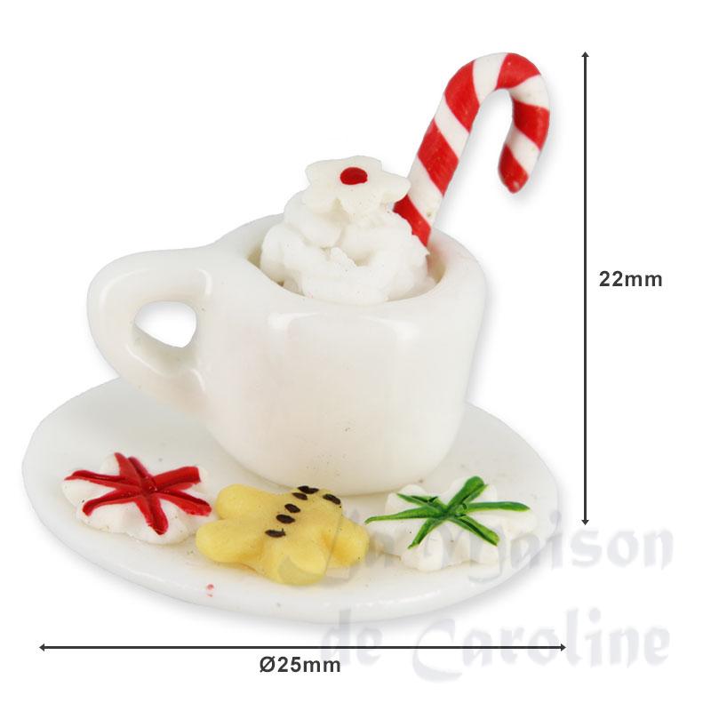 cappuccino cup with biscuits miniature 1:12 Bilder 1