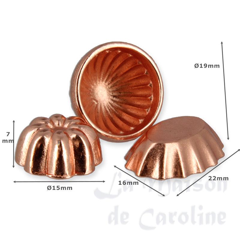 3 copper moulds ass. miniature 1:12 Bilder 1