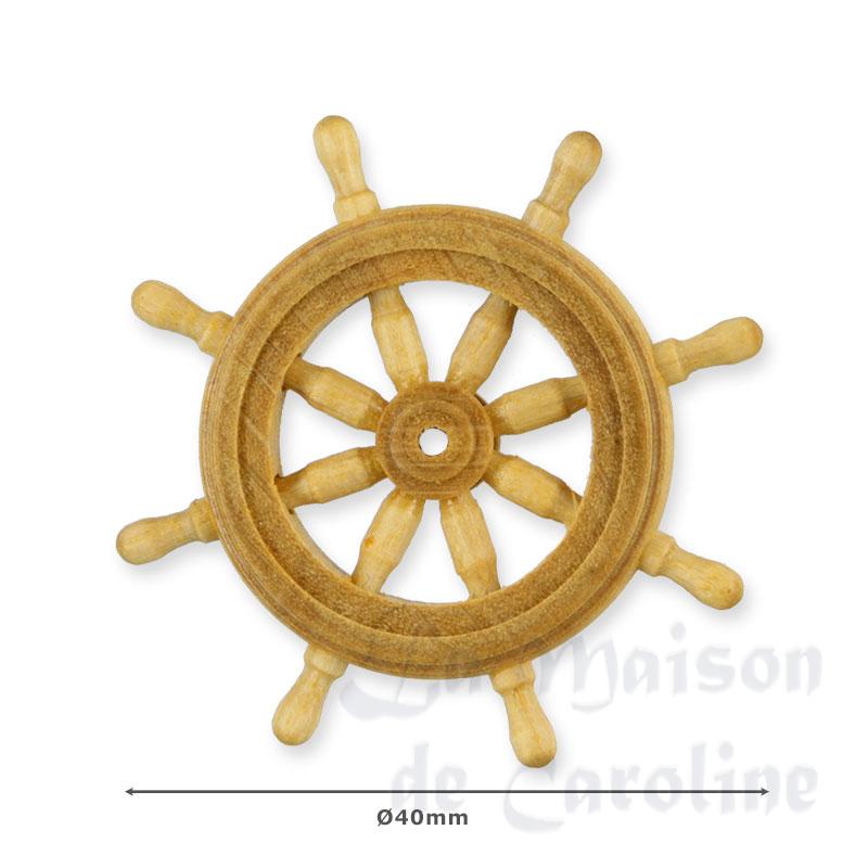 wooden steering wheel miniature 1:12 Bilder 1