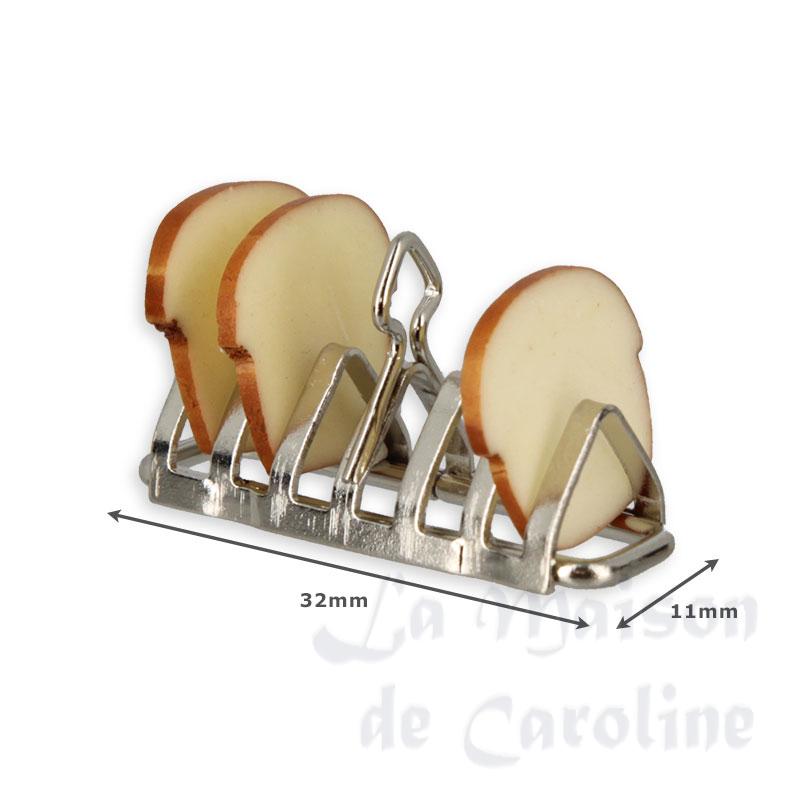 silver rack w/3 toasts miniature 1:12 Bilder 1