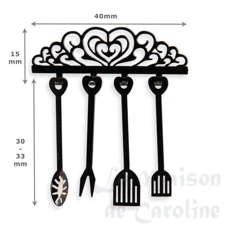 floral kooking kitchen set 4 pcs miniature 1:12 Bilder 1