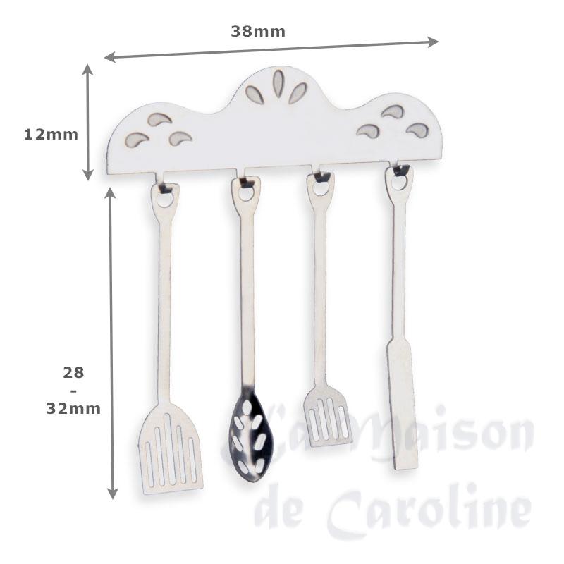 silver kooking kitchen set4 pcs miniature 1:12 Bilder 1