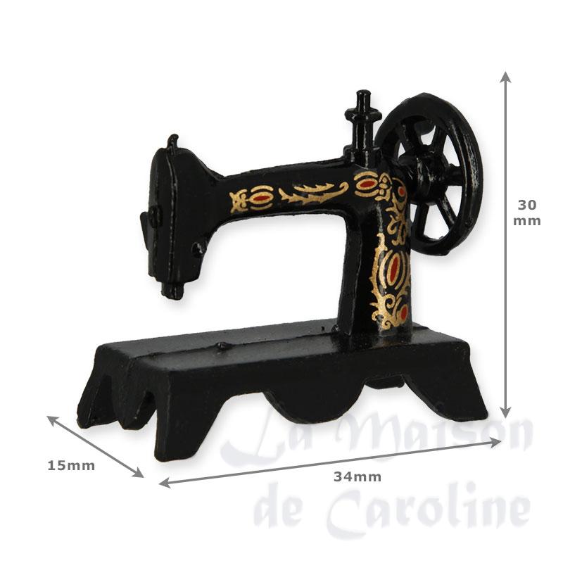 sewing machine black miniature 1:12 Bilder 1