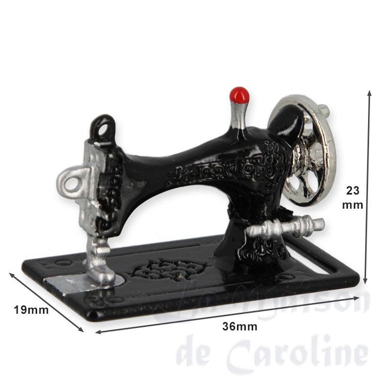 sewing machine black miniature 1:12 Bilder 1