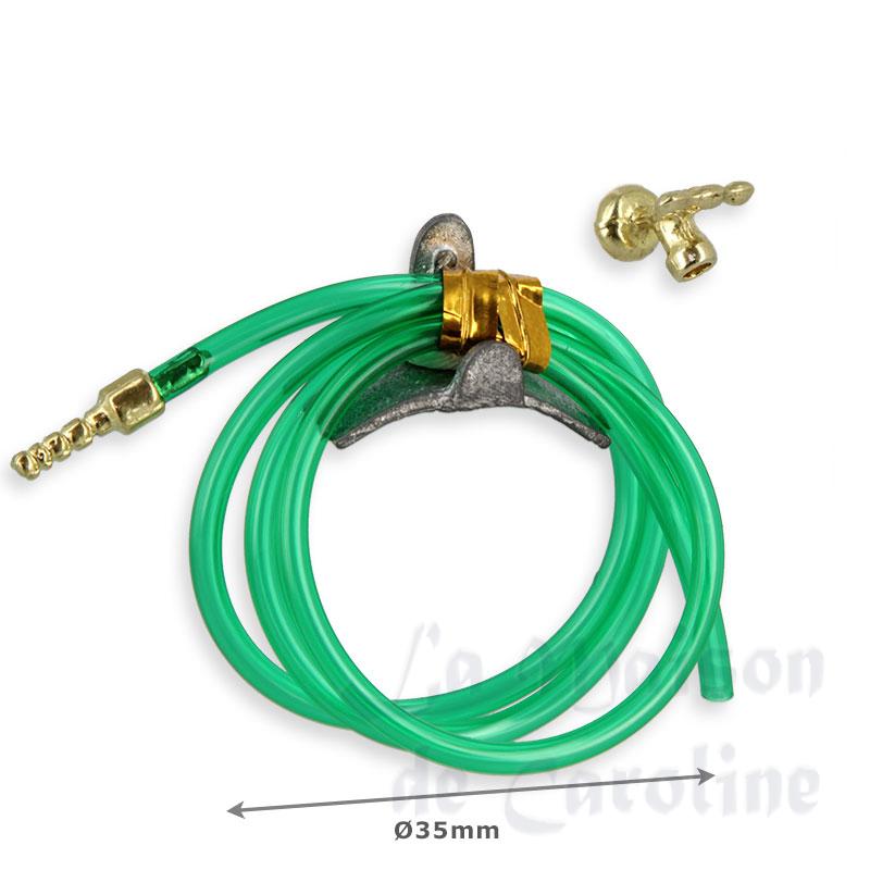 garden hose w/wall bracket Miniature 1:12 photo 2