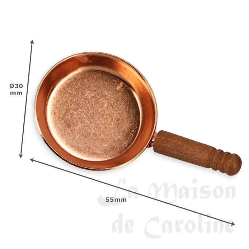 big copper frying pan miniature 1:12 Bilder 1