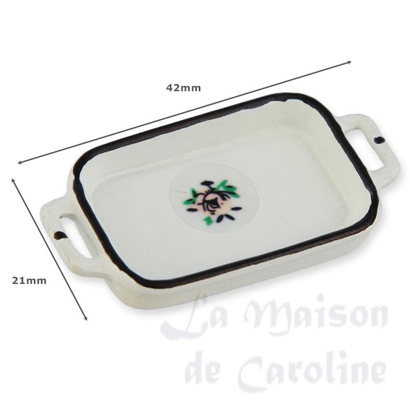 baking tray white miniature 1:12 Bilder 1