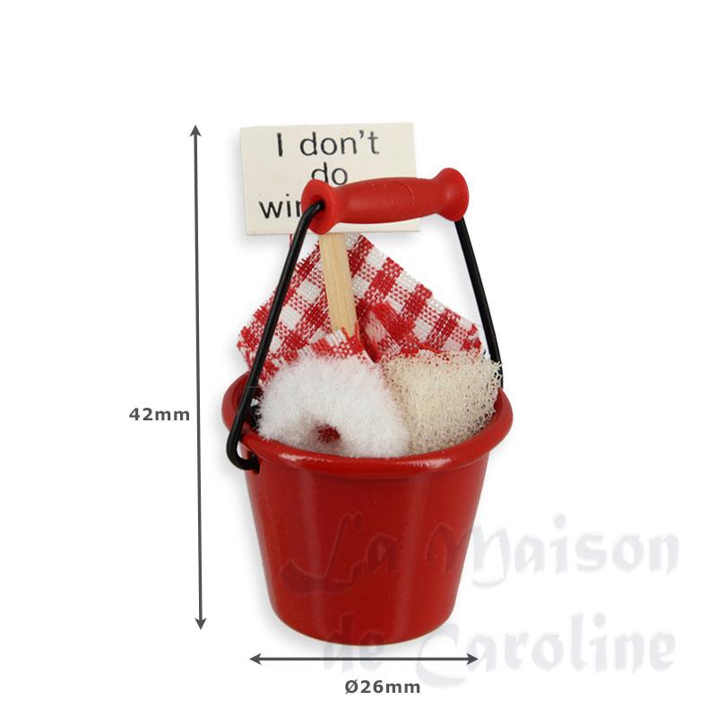 red bucket w/clean set miniature 1:12 Bilder 1