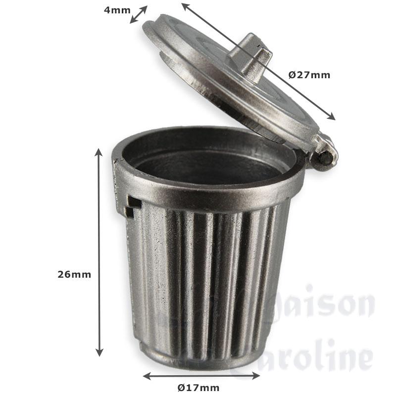 trash can w/opening lid miniature 1:12 Bilder 1
