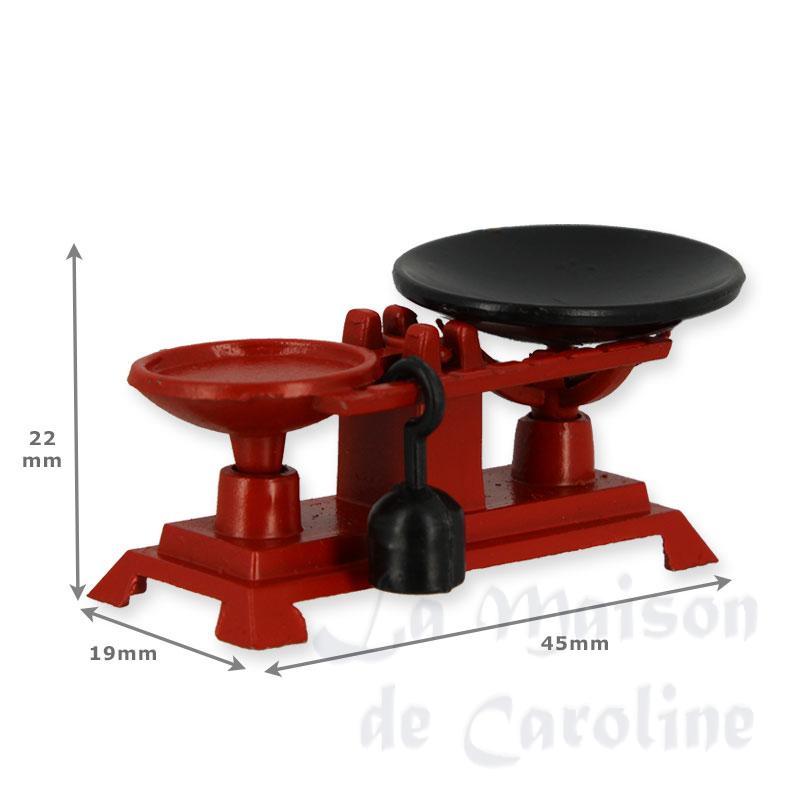 red weight scale miniature 1:12 Bilder 1