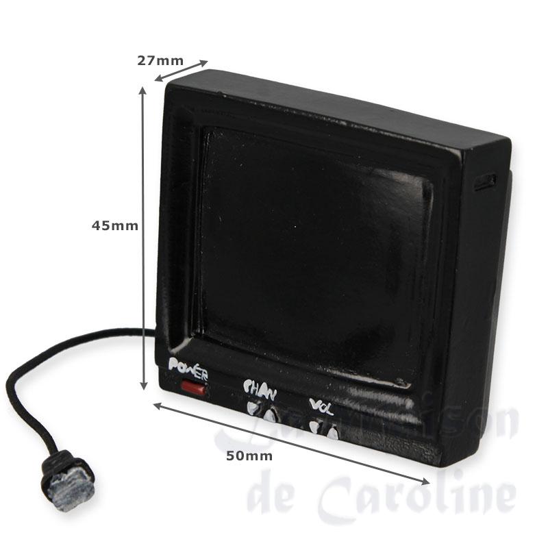 black tv screen miniature 1:12 Bilder 1