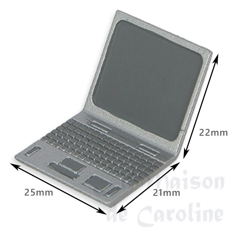 computer laptop silver miniature 1:12 Bilder 1