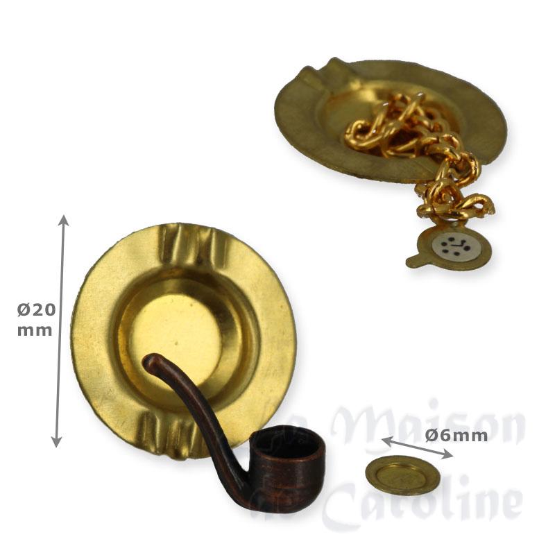 ash tray w/pipe miniature 1:12 Bilder 1
