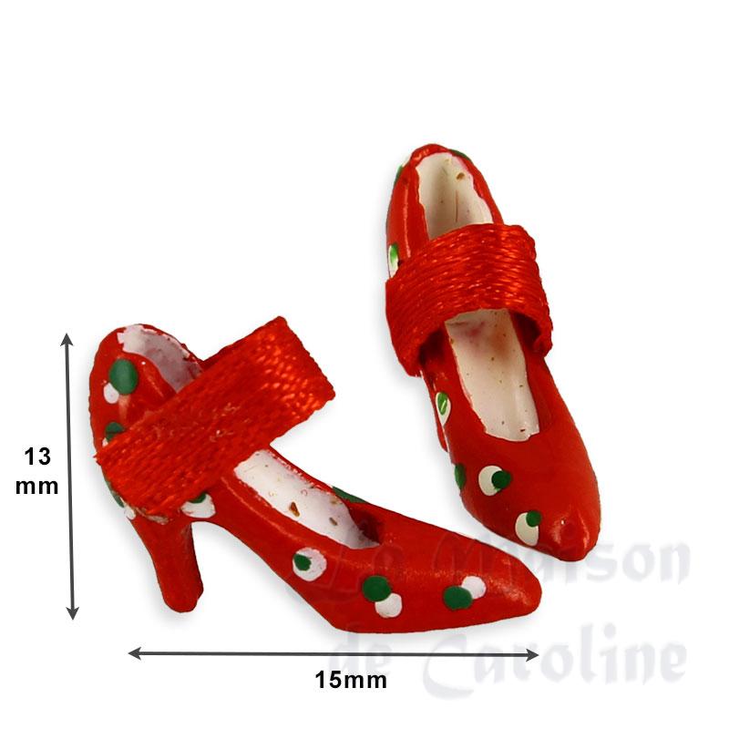 red with dots heels, pair miniature 1:12 Bilder 1
