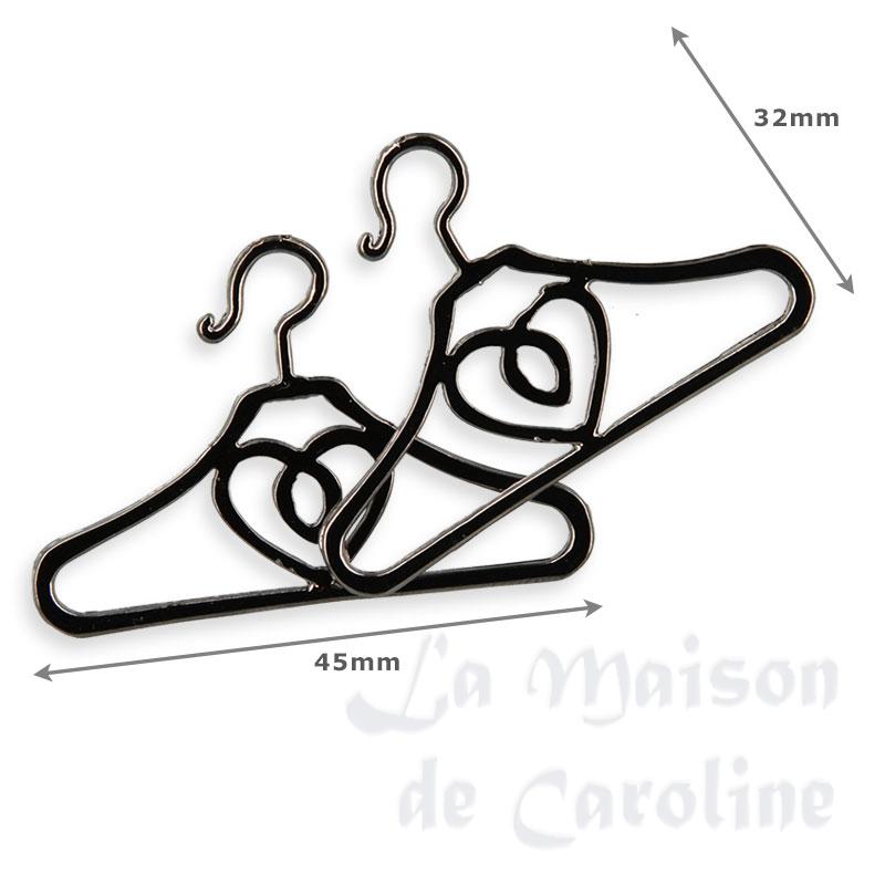 hanger glossy black 2pc miniature 1:12 Bilder 1