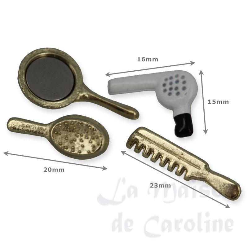 hair set 4 pcs miniature 1:12 Bilder 1