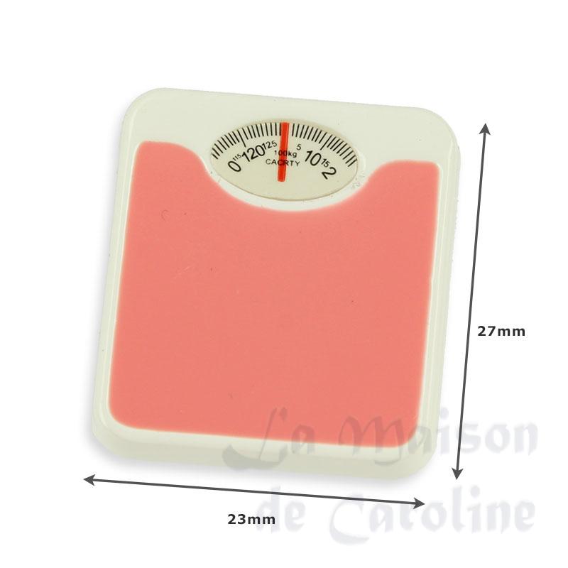 bathroom scale pink miniature 1:12 Bilder 1