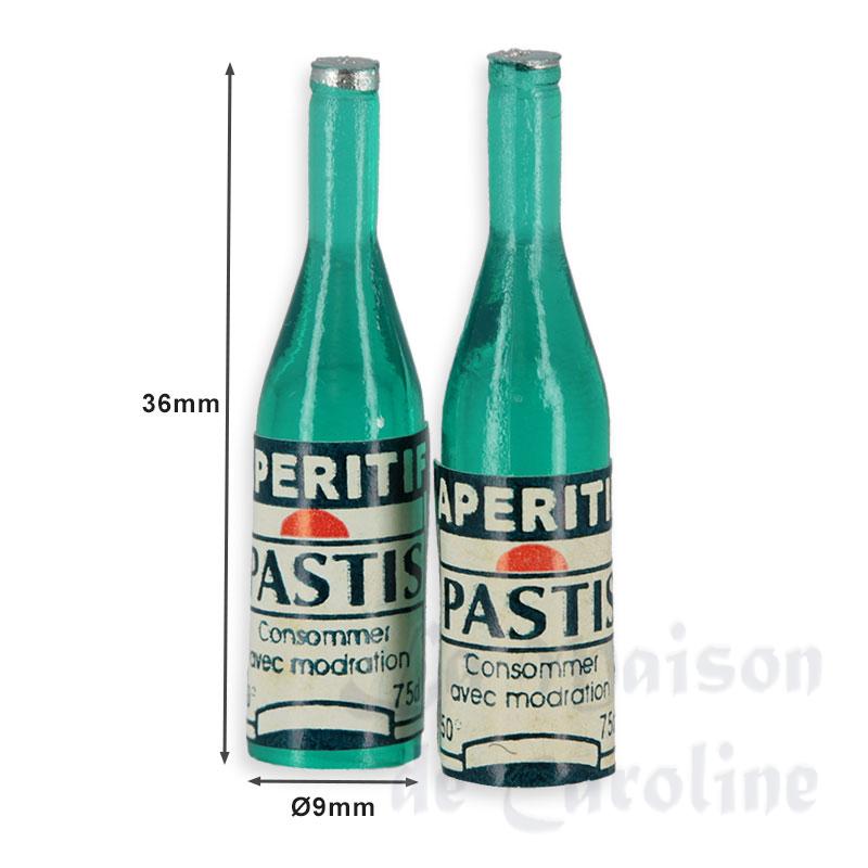 2 pastis bottles miniature 1:12 Bilder 1