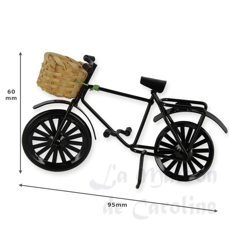 small bike w/basket black miniature 1:12 Bilder 1