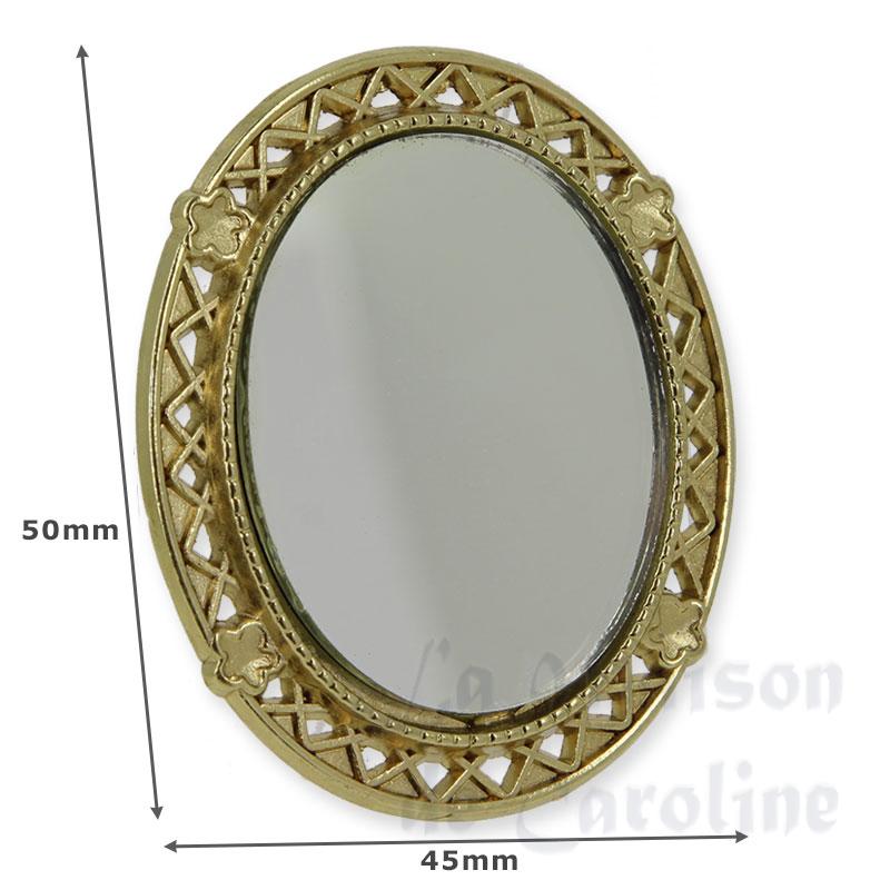 oval mirror antic miniature 1:12 Bilder 1